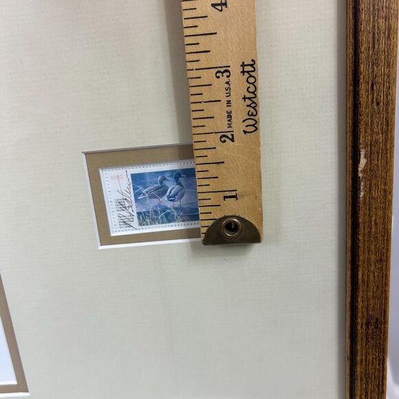 ROBERT BATEMAN 1985 Mallard Duck Pair-Signed/Framed Limited Edition Print+Stamps - Picture 15 of 16